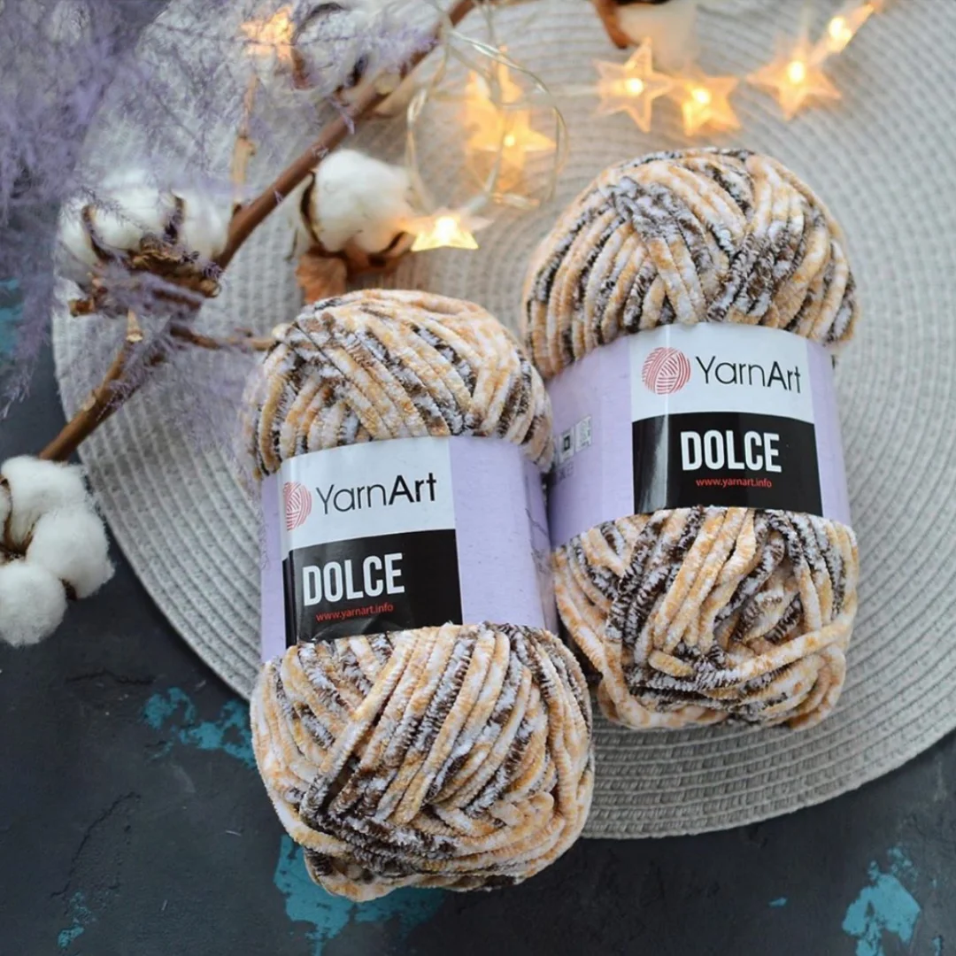 Yarnart Dolce 100g Soft Warm Velvet Yarn for Hand Knitting Crochet DIY Baby Knitwear Scarf Blanket Shawl Sweater Cardigan Beanie