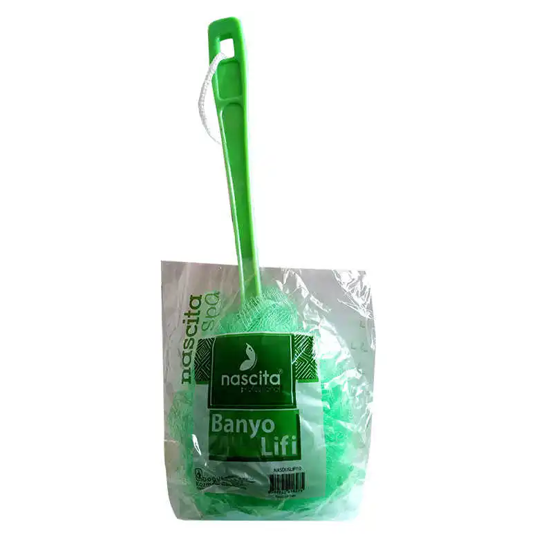 Bath Shower Fiber Handle Green