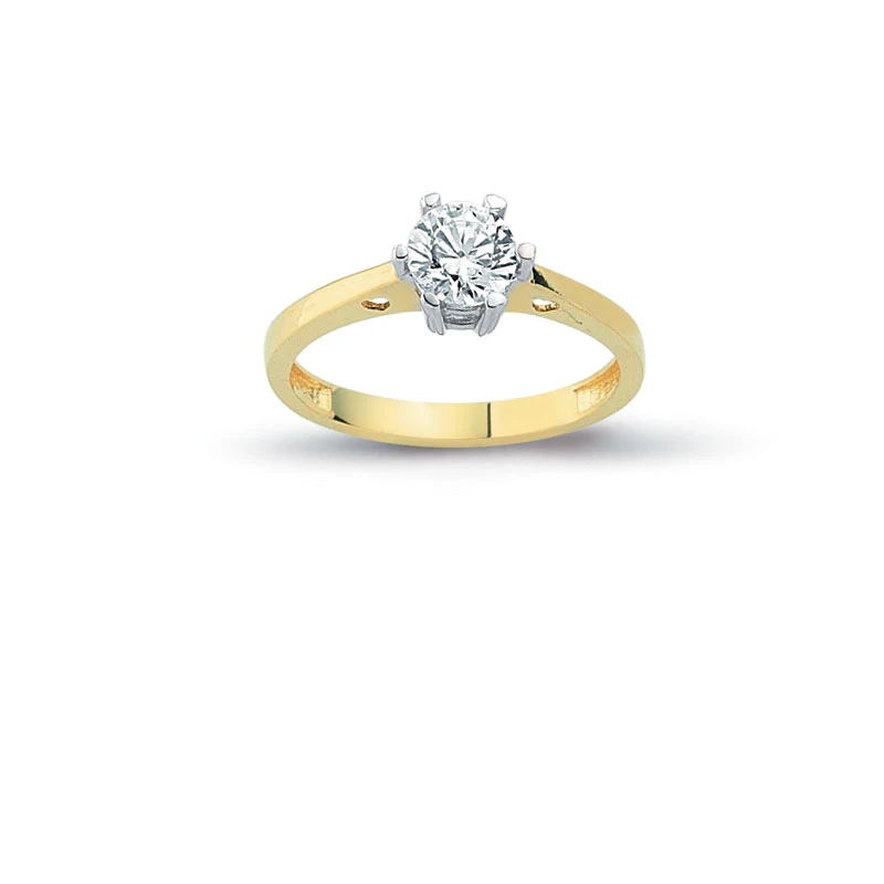 14K Solid Gold Solitaire Art Deco Engagement Wedding Ring