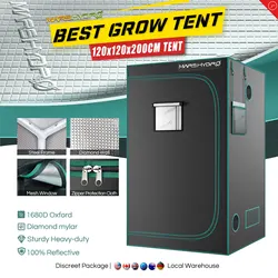 1680D Marshydro Grow Tent/Box 120*120*200 cm for Hydroponics Indoor LED Grow System