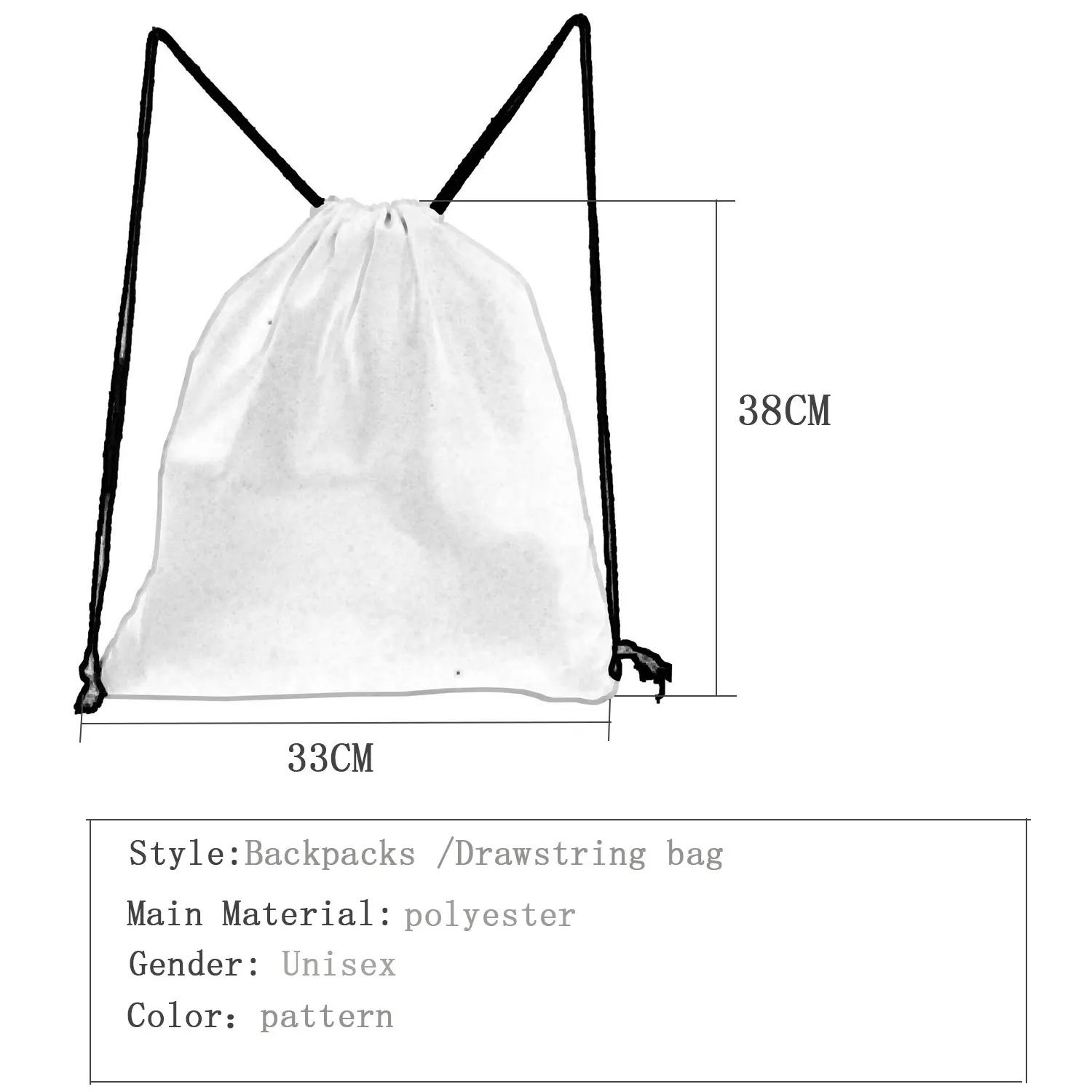 Lovely Floral Printing Drawstring Bags Eco Daily Soft Backs Girls Storage Bag Large Casual Bags Foldable Female Travel Backpack