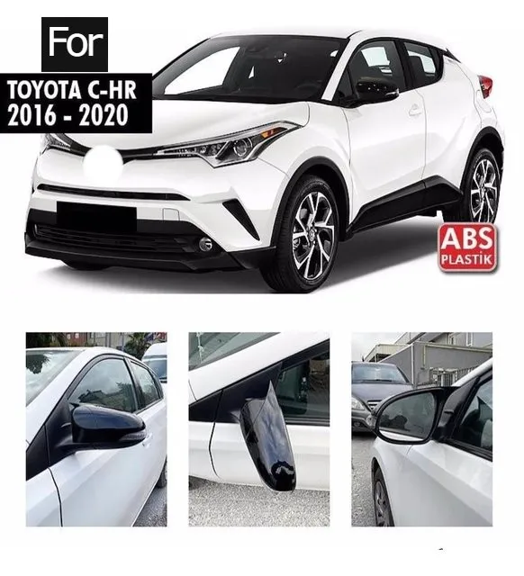 Bat mirror cover for Toyota CHR car piano black exterior access for 2016-2021 model cars new season High Quality Abs Plastic