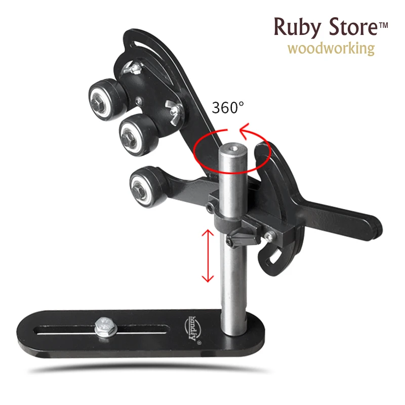 Heavy Duty Wood Lathe Spindle Steady Rest Wood Turning  Accessory with Dust Collection