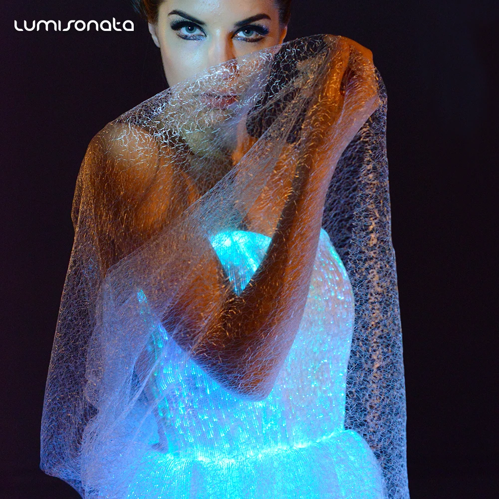 Lumisonata Light up Luminous Prom Special Occasion Ballroom Off-Shoulder Dance Costume Girls LED Carnival Dress Wedding Party