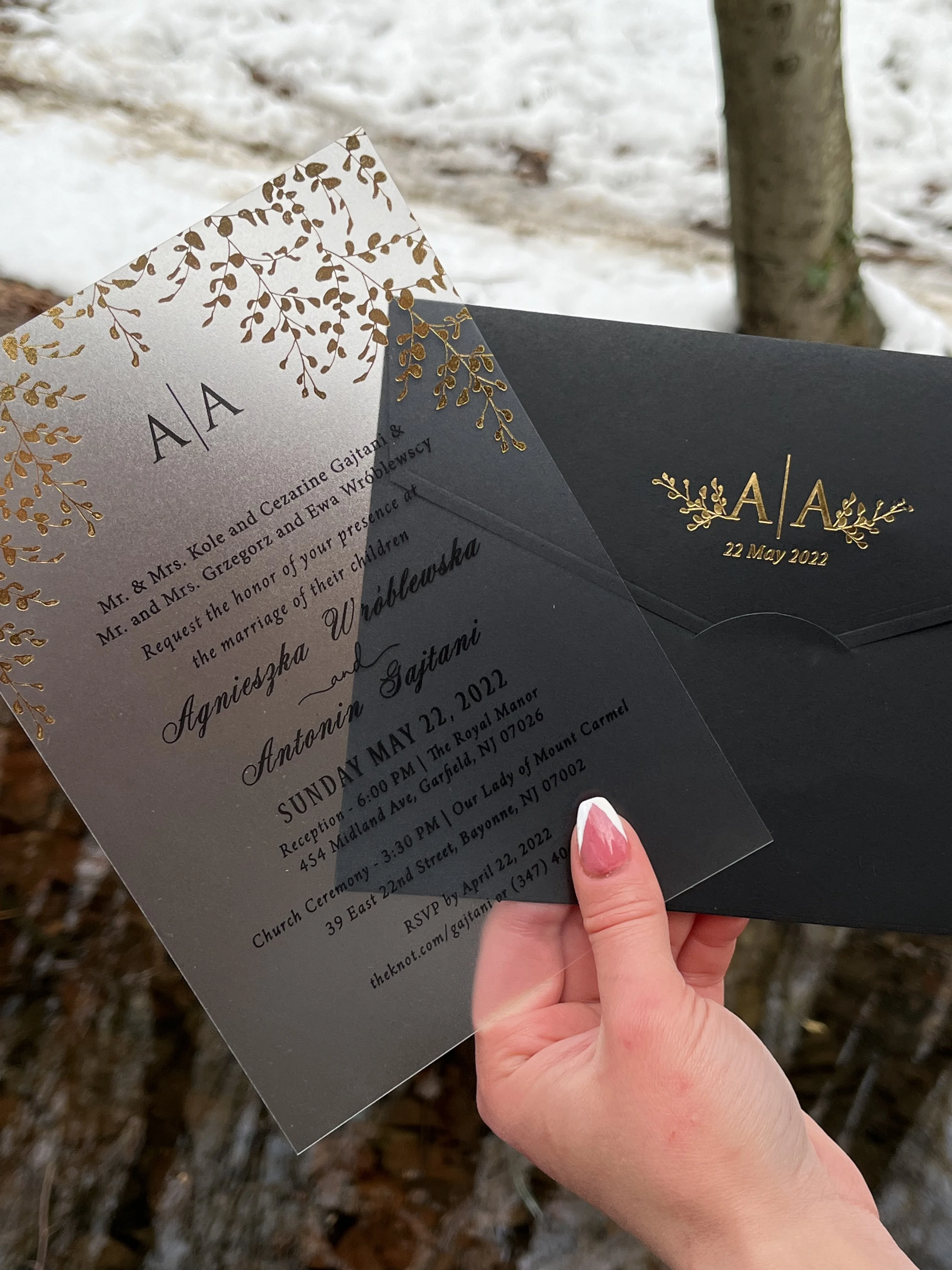 50 pcs Wedding Invitation, Acrylic Invitations, Acrylic Black Invitations, Minimalist Design, Clear Acrylic Invitation