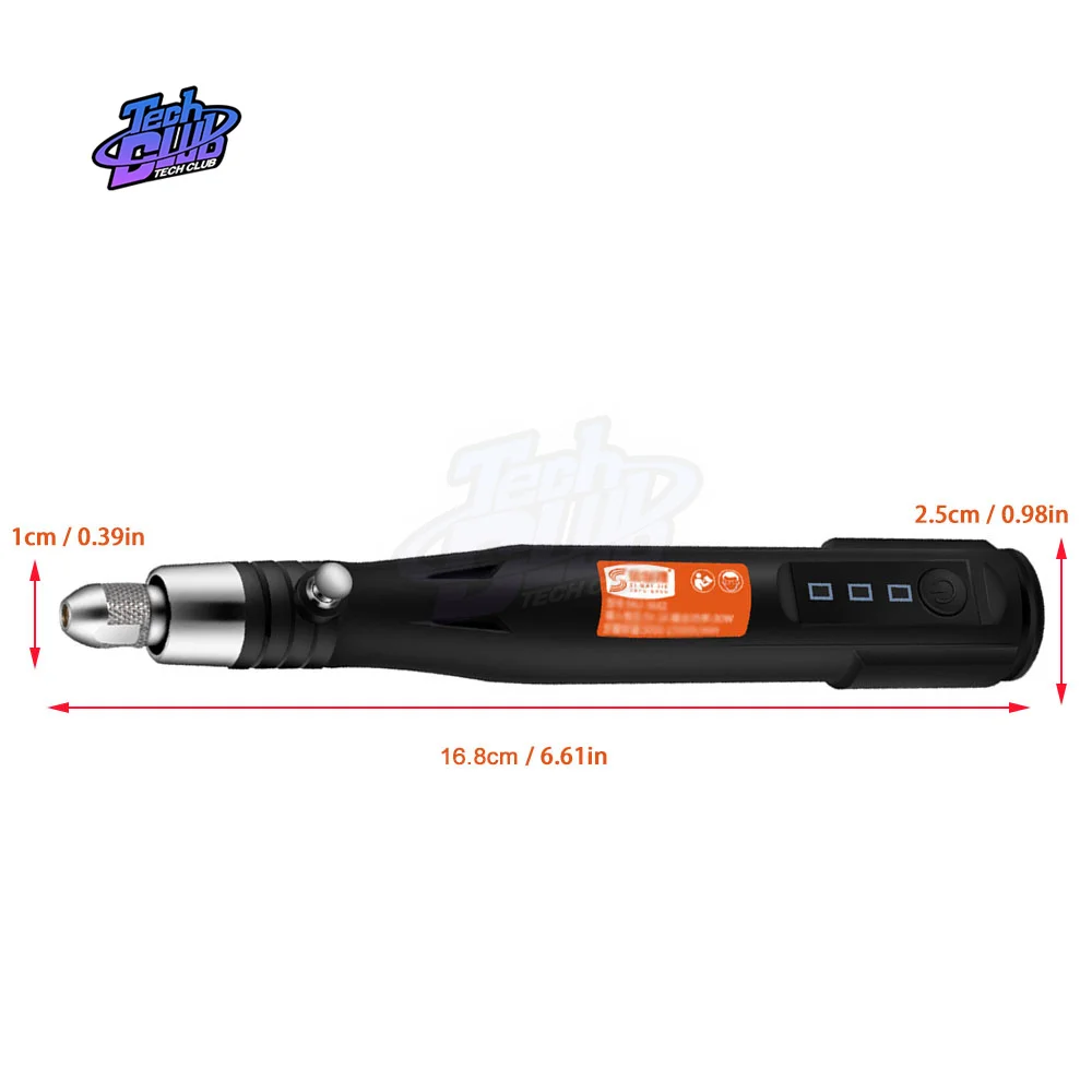 15000rpm Adjustable 3 Speeds Electric Grinder Drill Rotary Grinding Machine USB Engraving Pen with Drill Bit Hand Tool