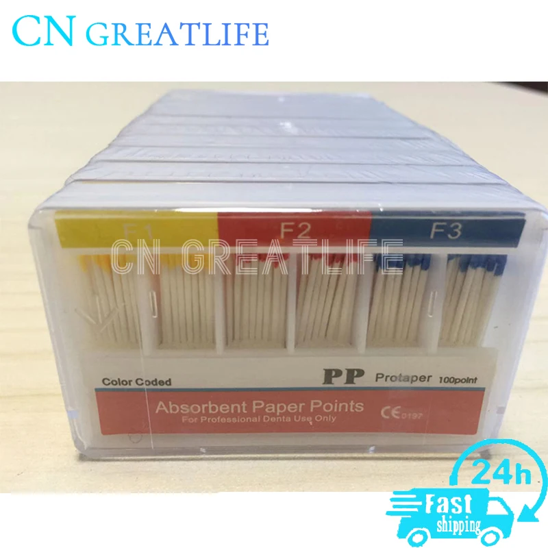 10 Box Dental Absorbent Paper Points for Files Root Cancel Endodontics Absorption F1 F2 F3