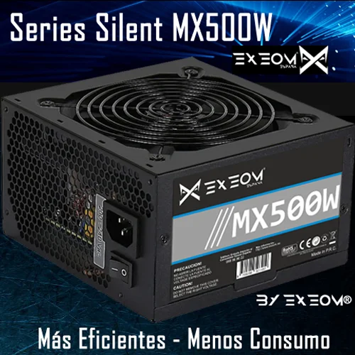 Fuente De Alimentacion Exeom® MX500W ATX Para PC Ordenador de Sobremesa