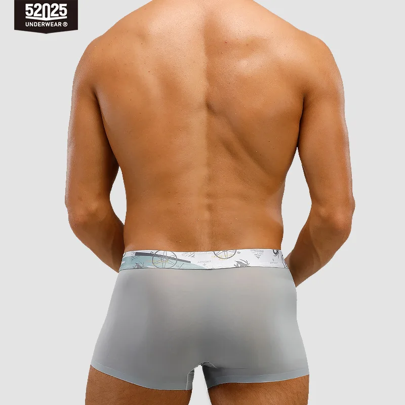 52025 Men Underwear Boxers Light Cooling Ultra-thin Seamless Comfortable Boxers Like No Wearing Boxers Men Underwear Sexy 3-Pack