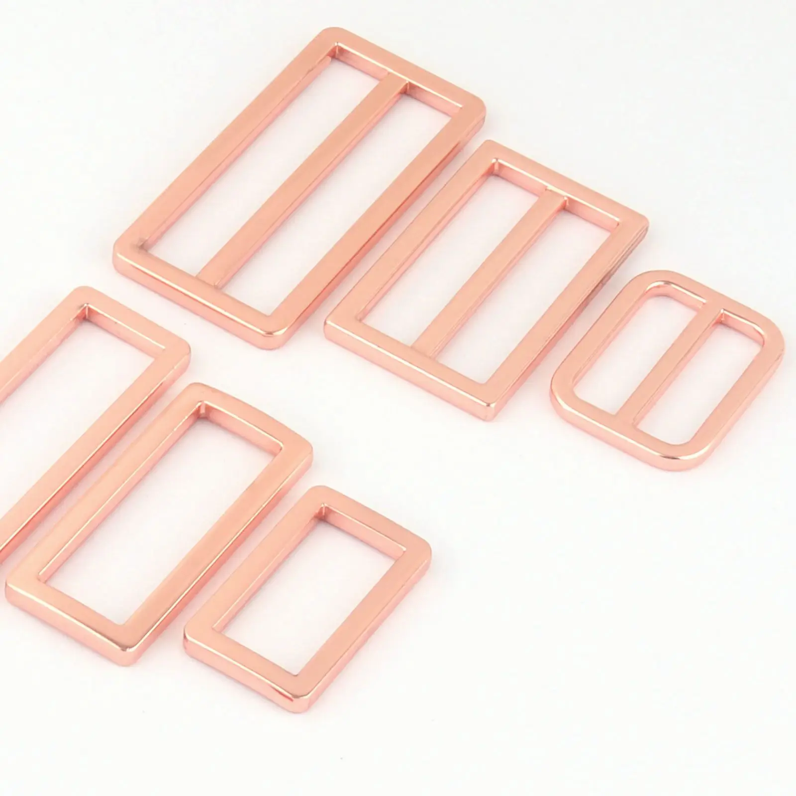 

25-50mm Rose Gold Adjuster Buckle Slide Buckle Purse Backpack Rectangle Buckle,Belt Buckle Handbag Strap Webbing Hardware Strap