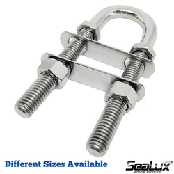 Sealux Marine Grade Stainless Steel 304 Bow Eye U-Bolt for Marine Boat Yacht Accessory Hardware