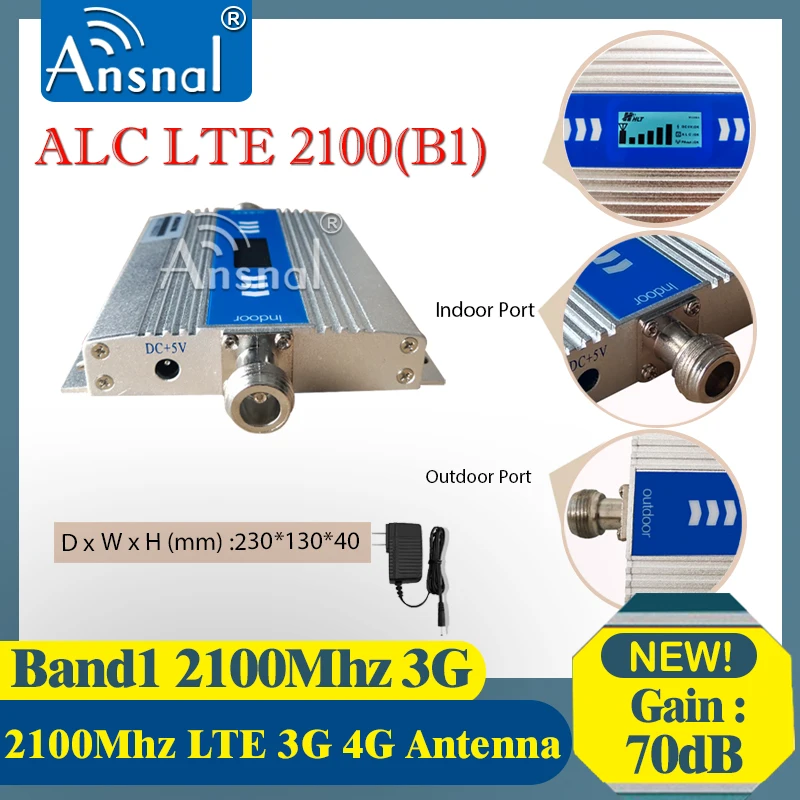 2100 3G Amplifier WCDMA 2100MHz MobilePhone Signal Booster 3G 2100MHz GSM Signal Repeater UMTS2100Mhz CellPhone Amplifier 3G 4G