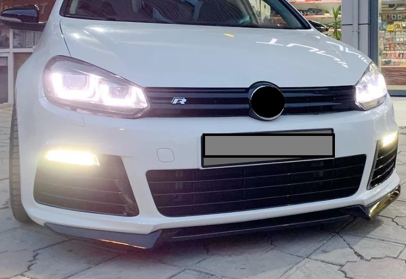 Separador de parachoques delantero para coche, difusor de spoiler DE CALIDAD A +, para VW Golf 6 R, Max Design V3 R