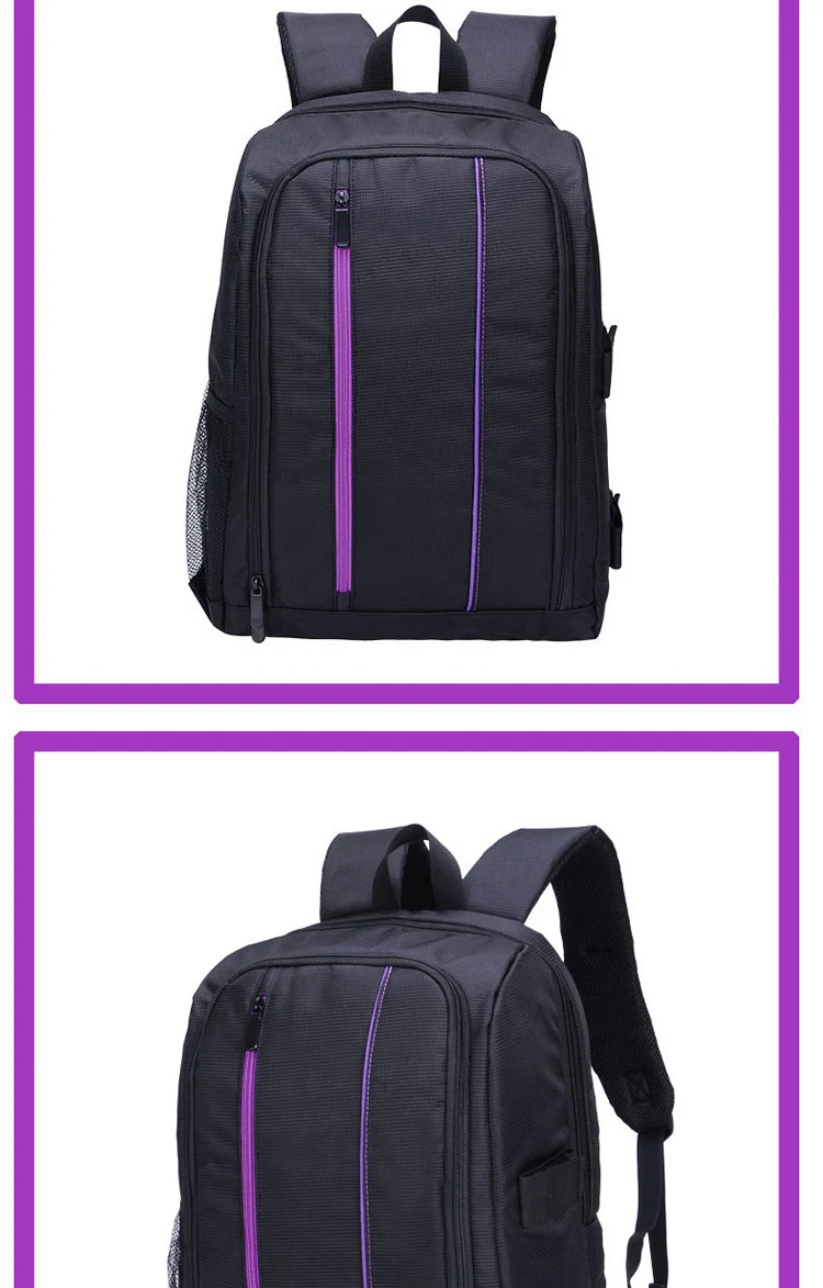 JINNUOLANG Unisex Foto Wasserdichter Rucksack Kamera Schultertaschen Nylontasche Passend für 15,6'' Laptop Reisen Outdoor DSLR Mochila – Detail 18