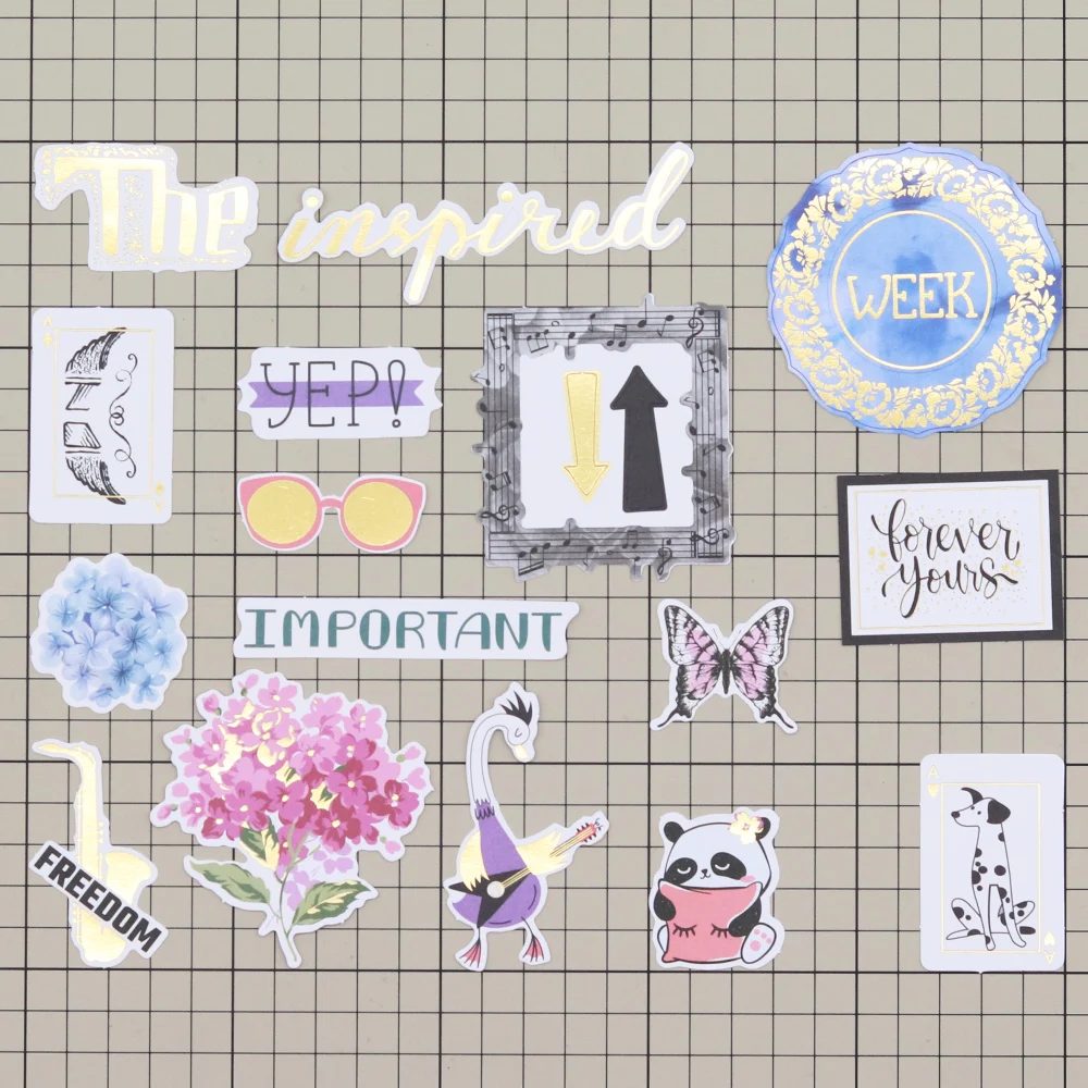 Creative Path 158 Stück Peppy Life Diecuts Ephemera Scrapbooking-Papier-Ausschnittformen für Kartenherstellung, Planer, Journaling, Basteln – Detail 2