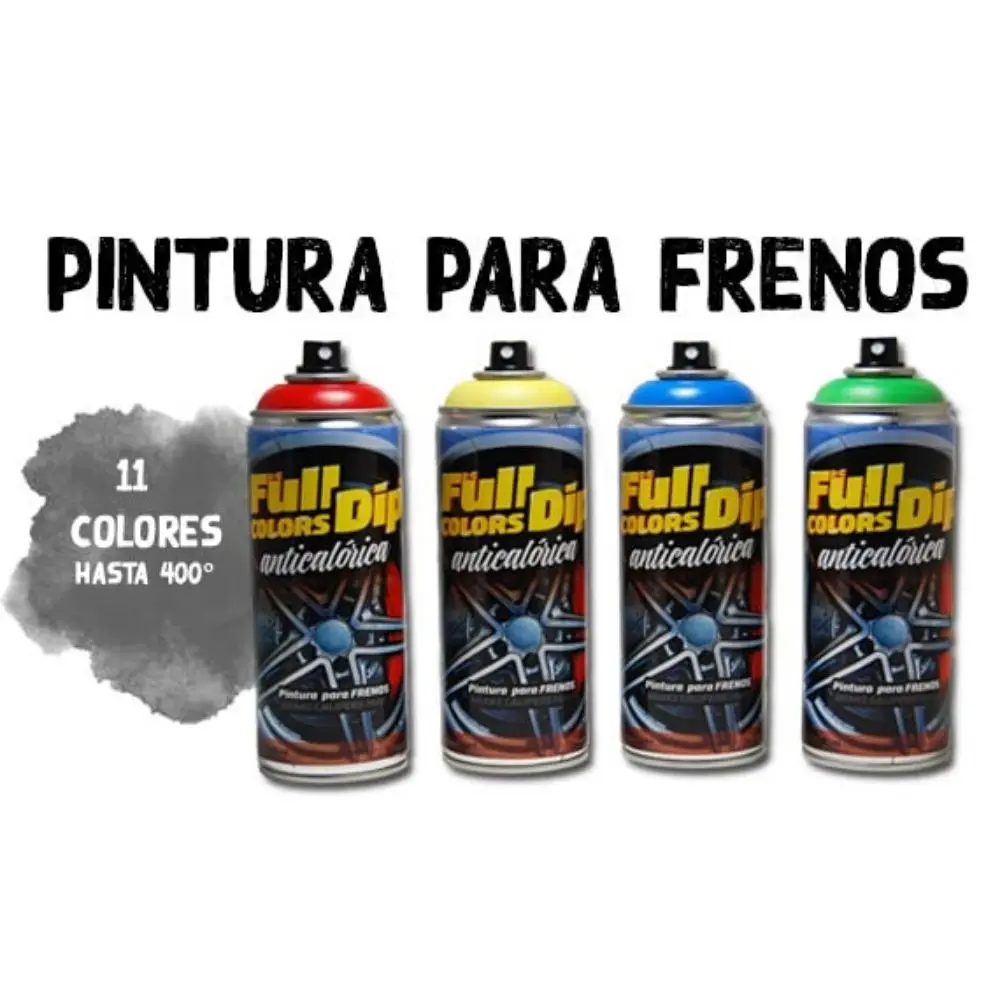 AutoFullCar – Spray FullDip De Pintura Anticalorica Permanente Para Pinzas De Freno - 400 ml. Unidad