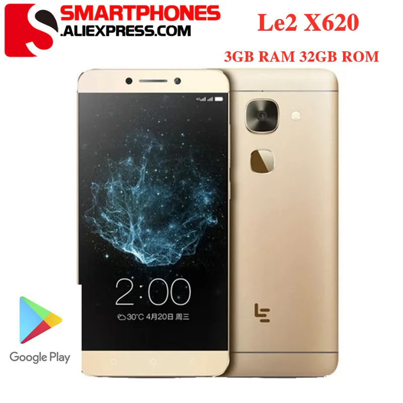 Global Rom Letv le Smartphone Celular de Impressão Digital Mtk Helio X20 3gb de Ram 32gb Rom Deca Core 5.5 1920×1080 16.0mp X620
