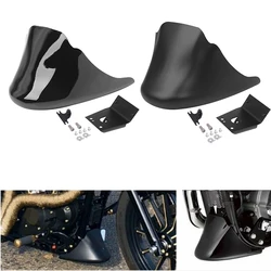 Alerón inferior delantero negro para motocicleta, guardabarros Air Dam Chin carenado para Harley Sportster XL Iron 883 1200 2004-2021