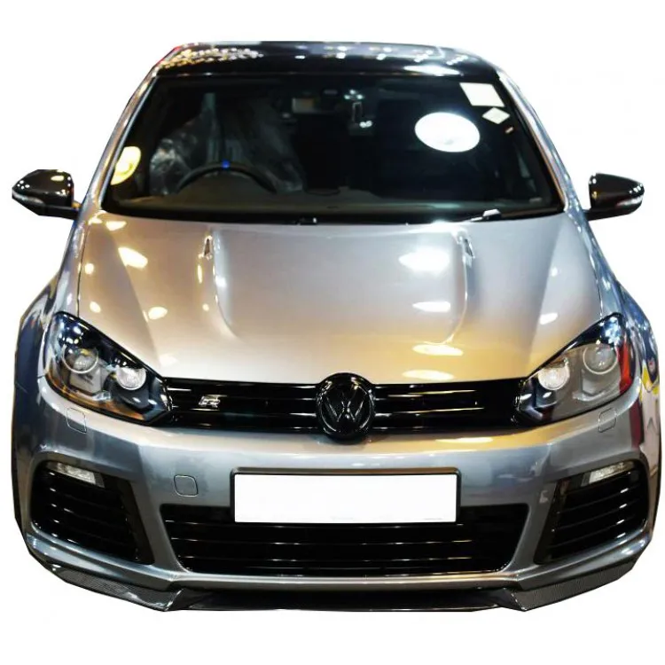 3 PCs Car Front Bumper Splitter Lip Spoiler Diffuser Protective Safety Cover Trim For VW Golf 6R 4DR 2009 - 2012