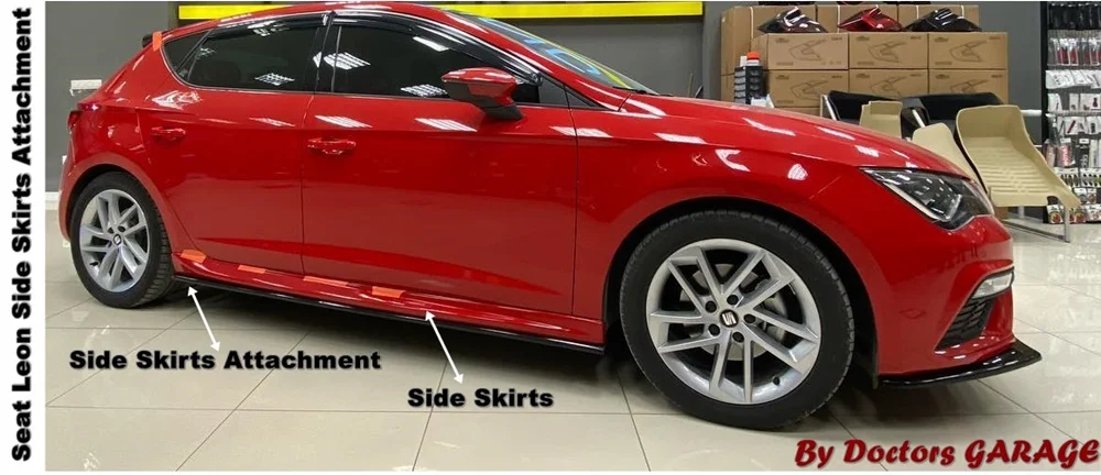 For Seat Leon Side Skirts Attachment 2013 2014 2015 2016 2017 2018 Sill Side 2 Pcs Trim Body Kit Lip Auto Car Styling Accessory