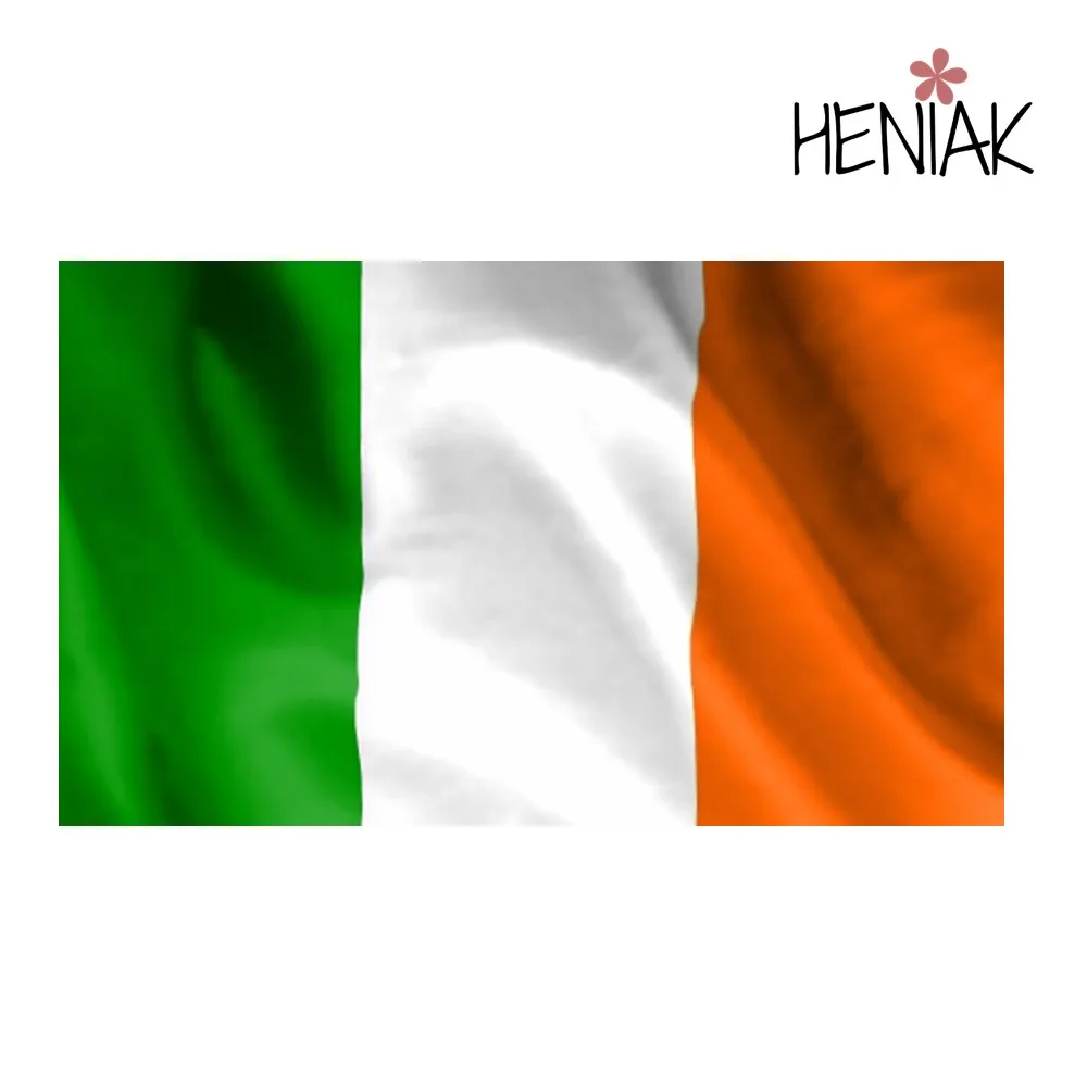 National flag of Ireland 150 cm x 90 cm polyester fabric decoration country green white Orange Irish