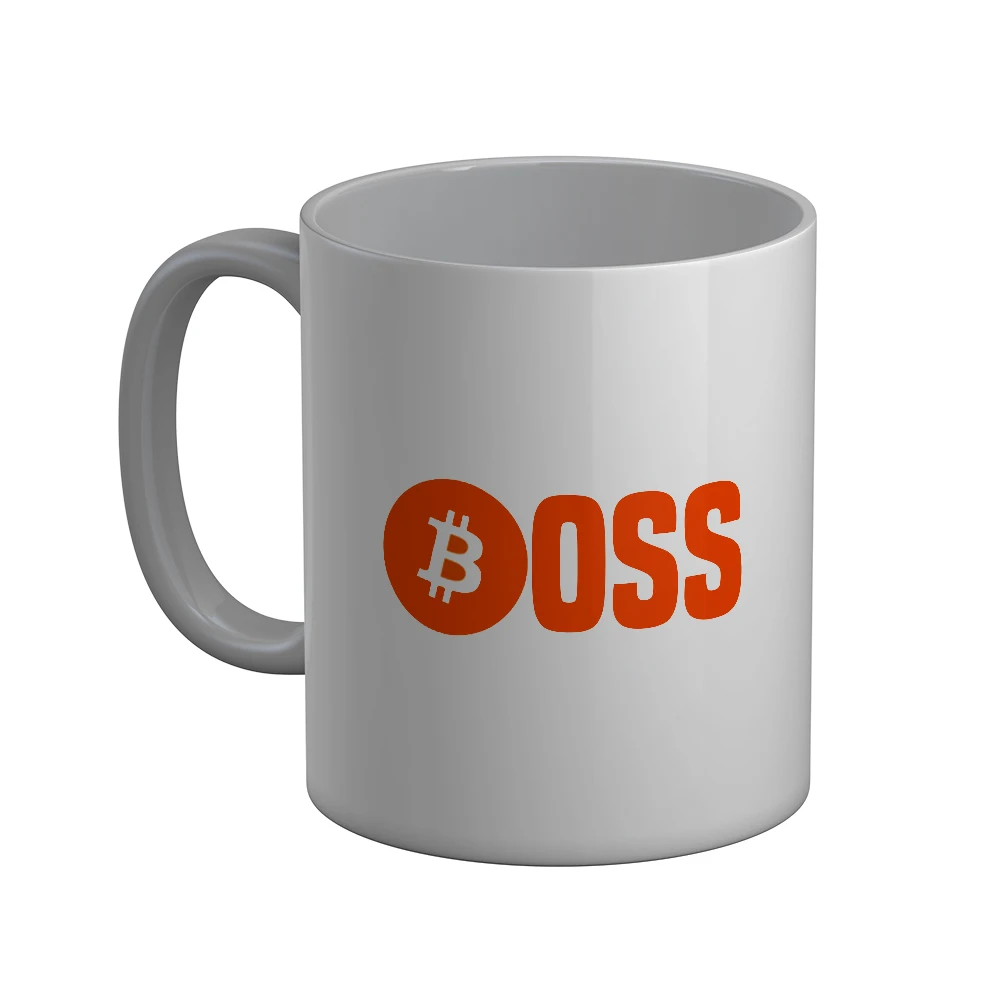 Boss Bitcoin Btc Crypto Mug Coffee Cup Cryptocurrency Coin Unique Cool Funny Quotes Gifts