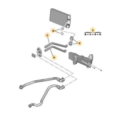 KALORFİER RADIATOR INTAKE PIPE TOOL 301-C ELYSEE 2012- 1609171480