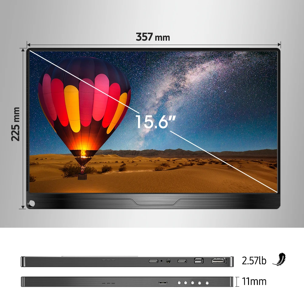 Imagem -04 - Uperfect 4k Monitor Portátil para Computador Portátil 15.6 Ips 3840x2160 Uhd Tela Externa Móvel Display Lcd Hdmi para Samsung Dex Huawei Usb 3.1 Android Windows Celular Ps4 Ps5 Xbox Switch Exibição de Jogos