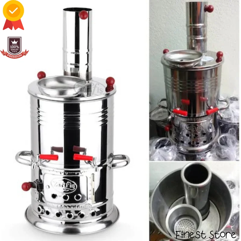 Stainless Steel Samovar Wood Stove Camping Equipment Kettle Coffee Machine Outdoor Camping Kitchenaid bbq picnic Kitchen