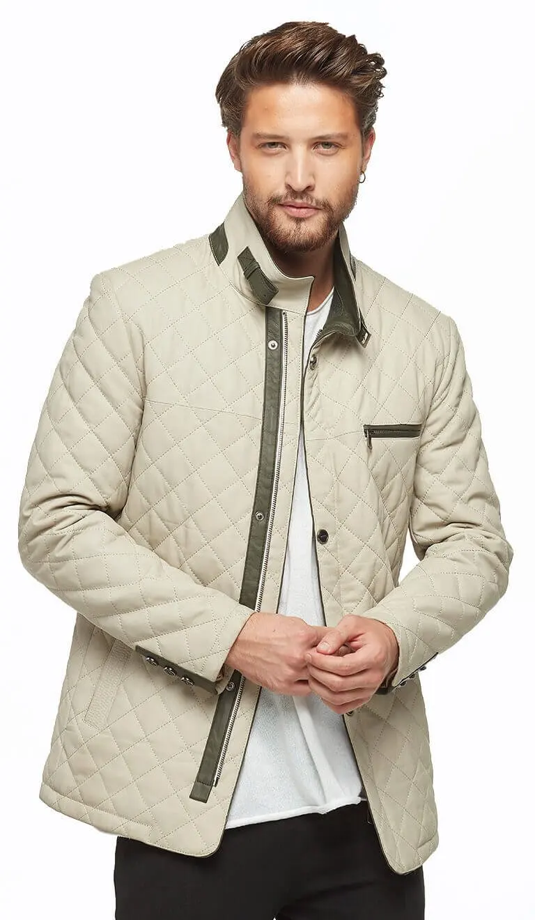 Dario Beige taffetà cappotti in pelle Orjinal pelle di agnello autunno inverno 2022 Biker Slim Large Size muslimah