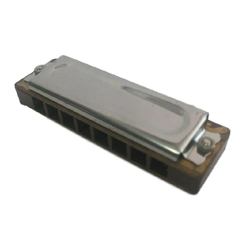 Salvat, Harmonica miniature A24, instrument à vent qui vibre lorsqu'on le souffle ou qu'on le respire, environ. Réplique métallique parfaite de 8 cm avec finitions excellentes, collection d'instruments de musique miniatures, sans fascicule, l'emballage sous blister peut être froissé