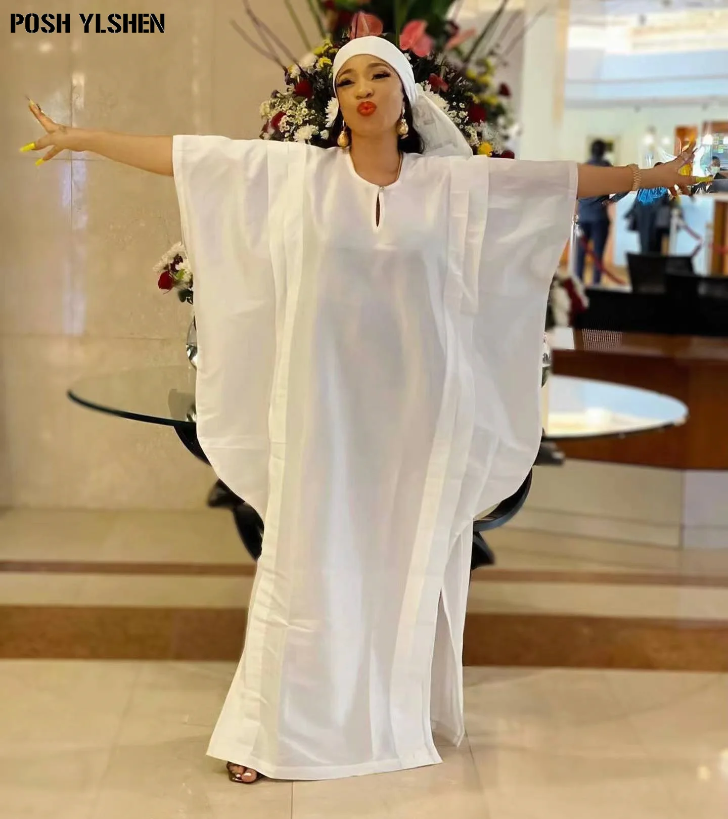 Nigeria Ladies Caftan Dress African Dresses for Women 2023 Traditional Hijab Abaya Musulman Boubou Robe Africaine Femme Clothes