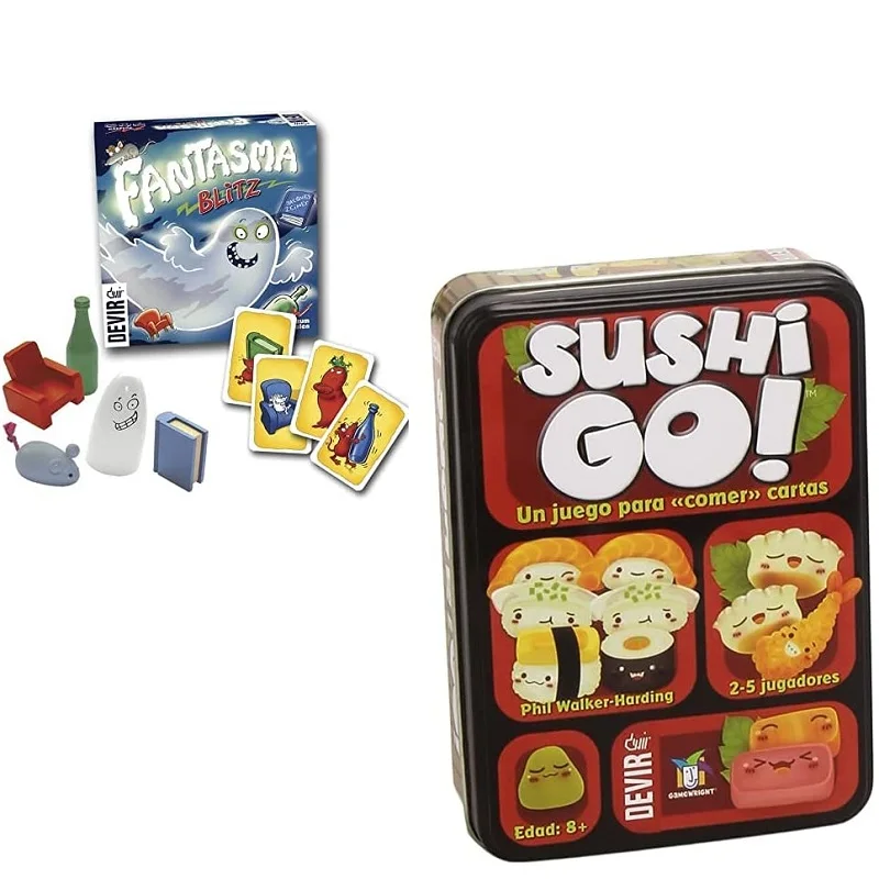 Devir- Sushi Go Juego de Mesa, Multicolor- Dimensiones del Producto: Largo x Ancho x Alto De 16 x 5 x 9cm