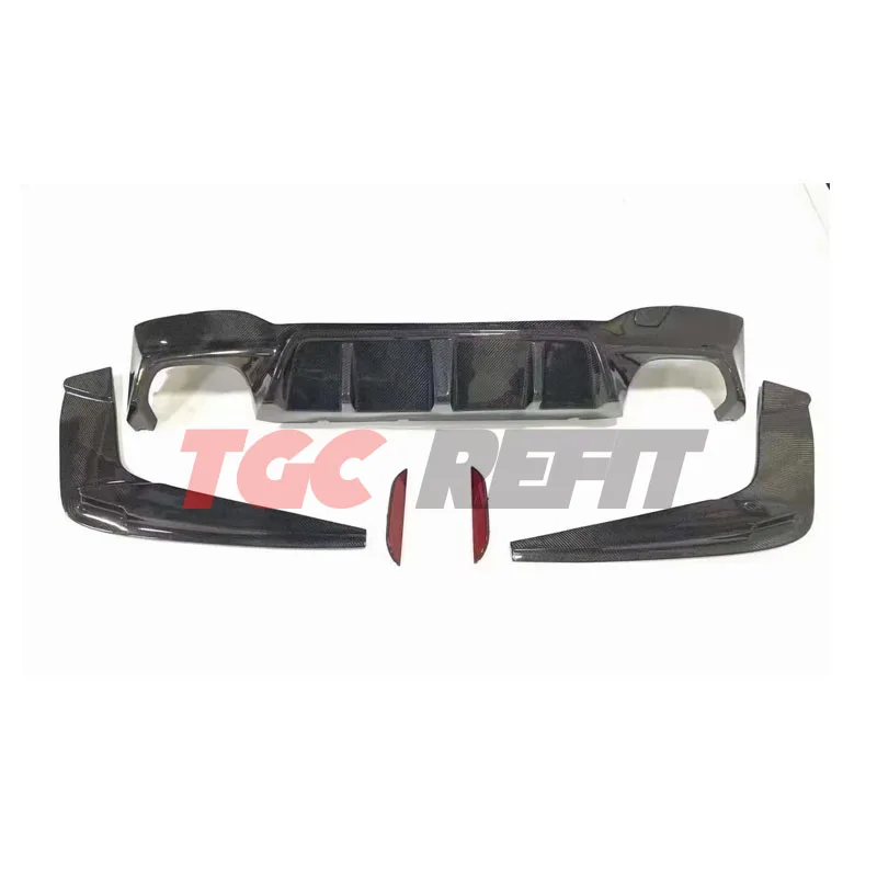 3D Type Carbon Fiber Rear Lip Bumper Spoiler Diffuser With Aprons For Bmw 2017 -2020 Year 5 Series G30 G38 M5 M Tech F90