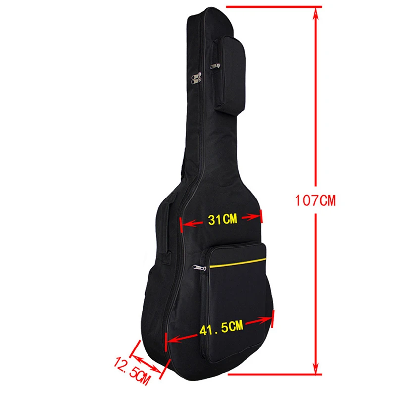 4 Colors Guitar Bag Thicken With Cotton 40/41 Inch Shoulders Folk Acoustic Guitar Fashion Cool Stylish Gift Bag