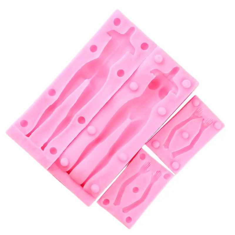 3D Doll Body Molds Silicone Mold DIY Party Fondant Cake Decorating Tools Chocolate Gumpaste Mould Candy Clay Resin Moulds