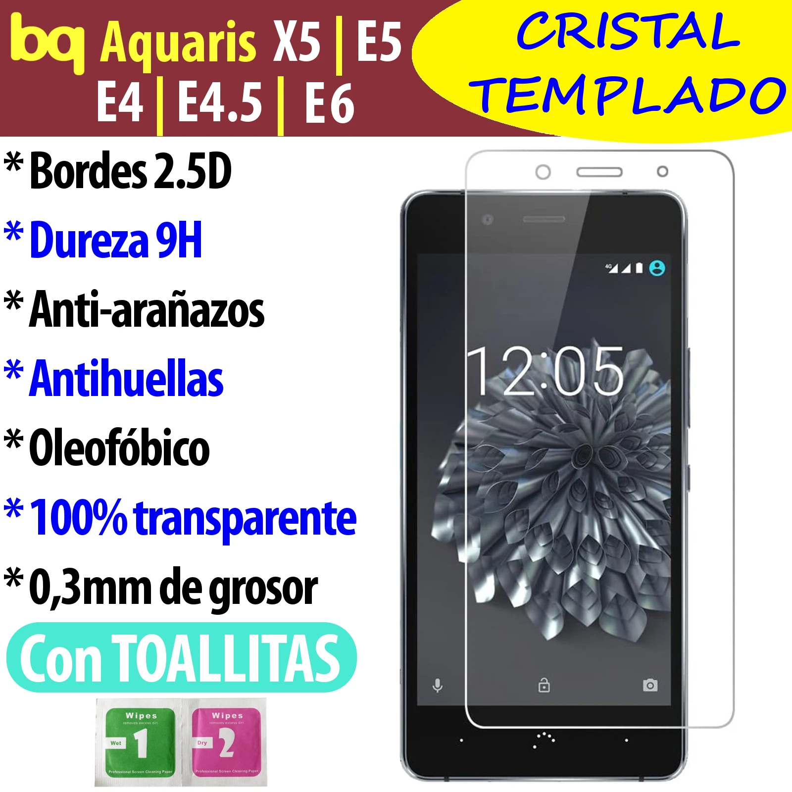 Screen Protector for BQ Aquaris X5 | E4 | E4.5 | E5 | E6 tempered glass glass 9H SCREEN TEMPERED GLASS