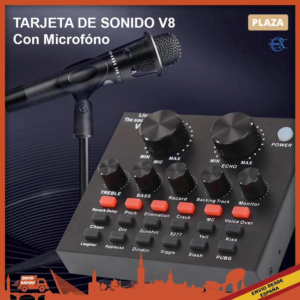 EUROXANTY®| Sound card | Sound card V8 | External sound card | Microphone | Audio Interface |