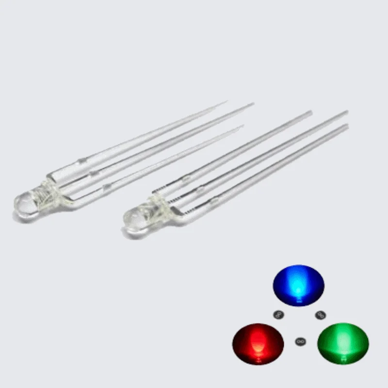 10pcs F3 Multicolour LED RG GB RB  Red Green Blue 3Pin Light Emitting Diode