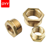 1PCS Brass Adapter Fitting Reducing Hexagon Bush Bushing Male to Female Connector Fuel Water Gas Oil 1/8\