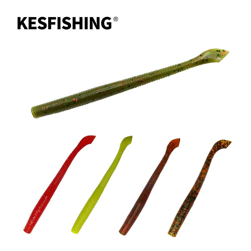 

KESFISHING Worm Lure 4in 2.9g Cutty Artificia Silicone Soft Baits stick worm fishing bait