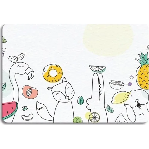 Glass RAT Board line Animal Cartoon Patterned Glass Rat Blok Antibakteril Modern Kitchen 20x30 cm