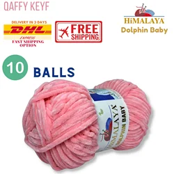 Himalaya Dolphin Baby 10 Skein Soft Velvet Super Bulky Knitting Scarf Wool Amigurumi Handmade Yarn for DIY Ale, Doll