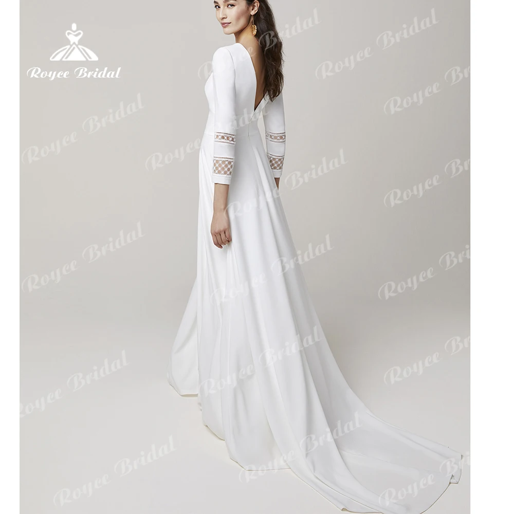 เซ็กซี่ลึก V-Neck Cap Sleeve Lace Sashes A-Line ชุดแต่งงาน2022ชีฟองชุดเจ้าสาวกวาด Backless ความยาว Vestidos