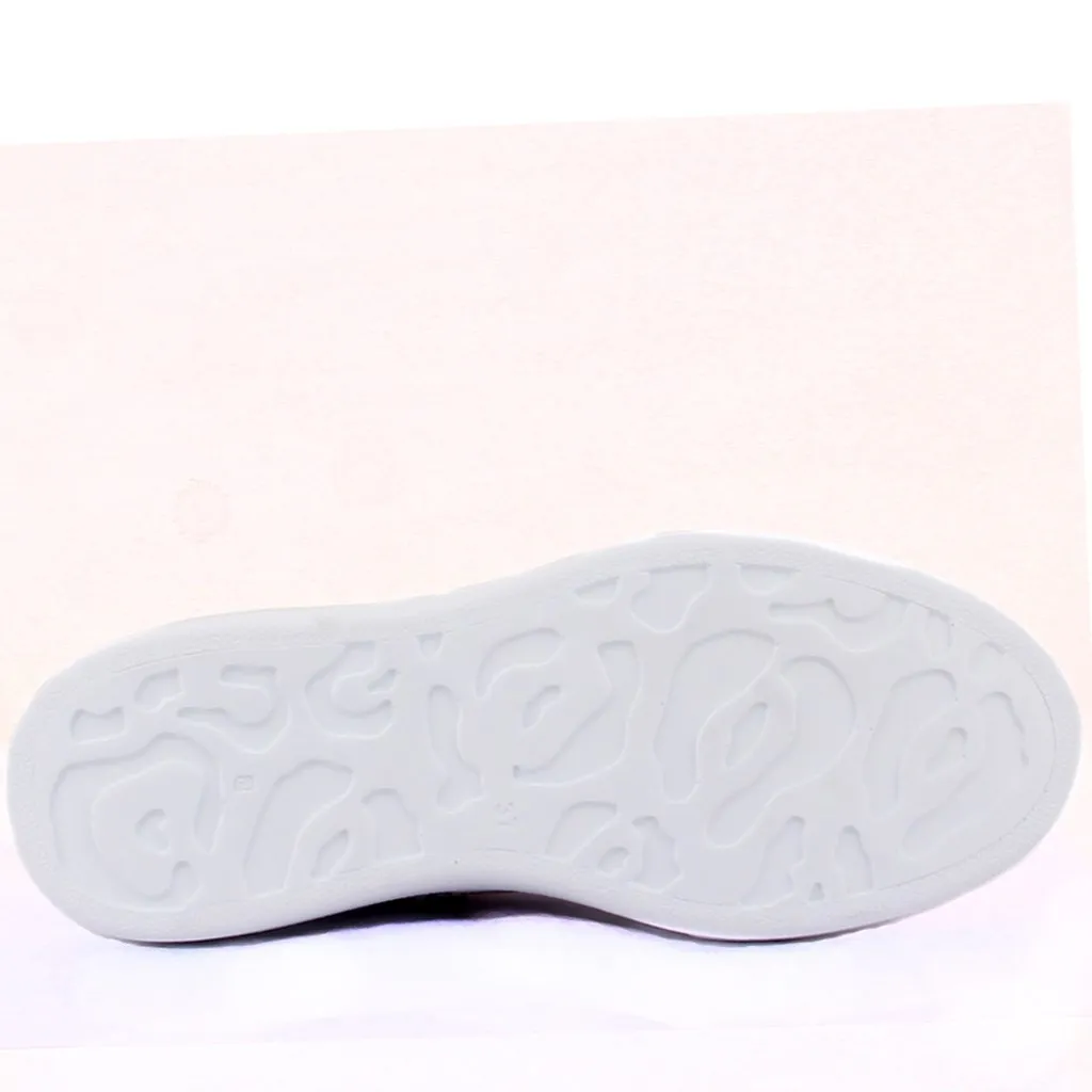 Sail-Lakers Putih Ritsleting Kulit Wanita Sepatu