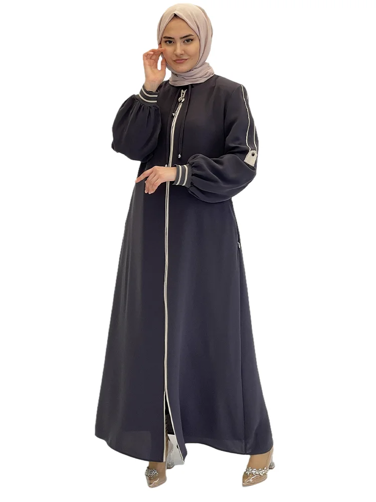 

New Season Drop Sport Abaya Different Color Crep Fabric Fashion For Muslim Casual Clothing Maxi Long Sleeve Extra Size Options