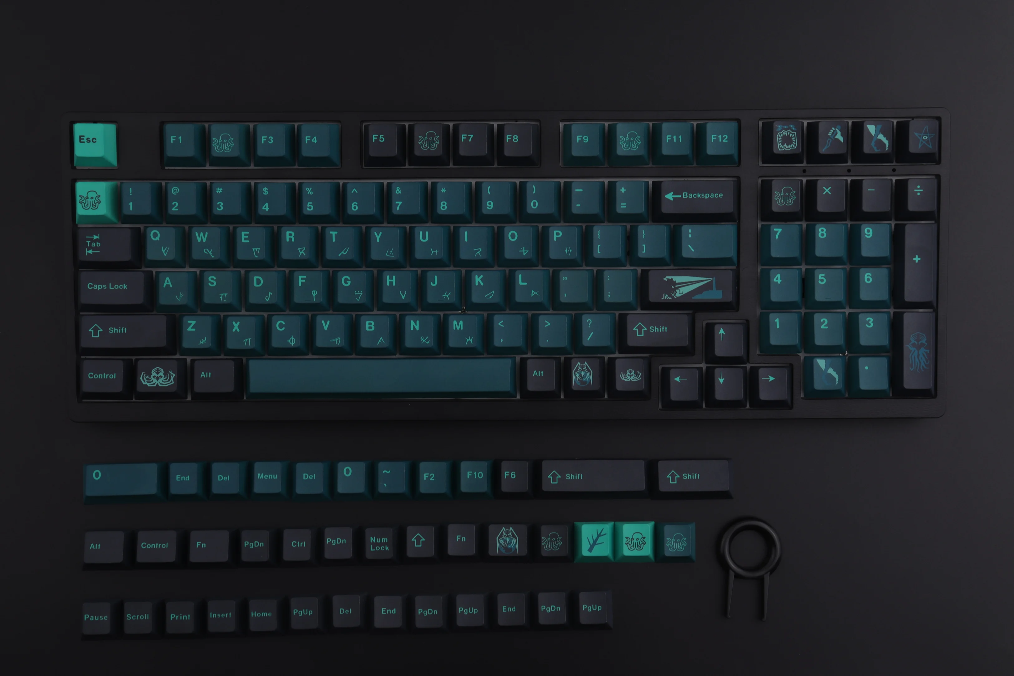 Gmk Horror Abgrund pbt Tasten kappe, 129 Tasten Tasten kappen Kirsch profil Farbstoff-Sub personal isierte Tasten kappen für mechanische Tastatur