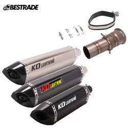 Motorcycle Full Exhaust System Titanium Alloy Mid Link Pipe Slip On 51mm Muffler Modified for 1050 1290 1090 1190 ADV R/S/T