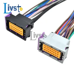 24 Pin ECU Auto Wire Harness Connector CNG Computer Board Oil To Gas Plug DJ7241-1.5/2.8-21