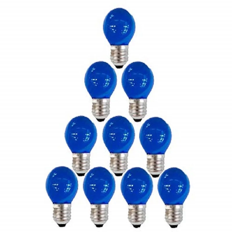 BOMBILLA LED ESFERICA G45 230V 3W E27 COLOR AZUL [10 stucs]